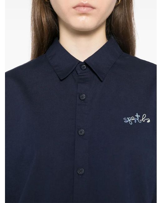 Camicia Con Ricamo di SPORT b. by agnès b. in Blue