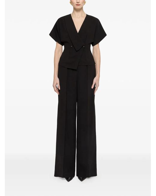 Nissa Black Haut Boutonné À Col V