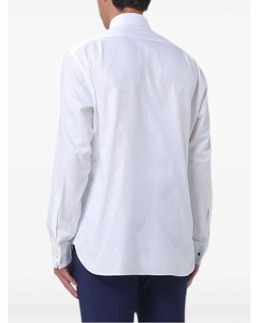 Zegna White Poplin Cotton Shirt for men