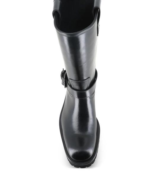 Alberto Fasciani Black Isabel 9003 Buckle-Strap Biker Boots