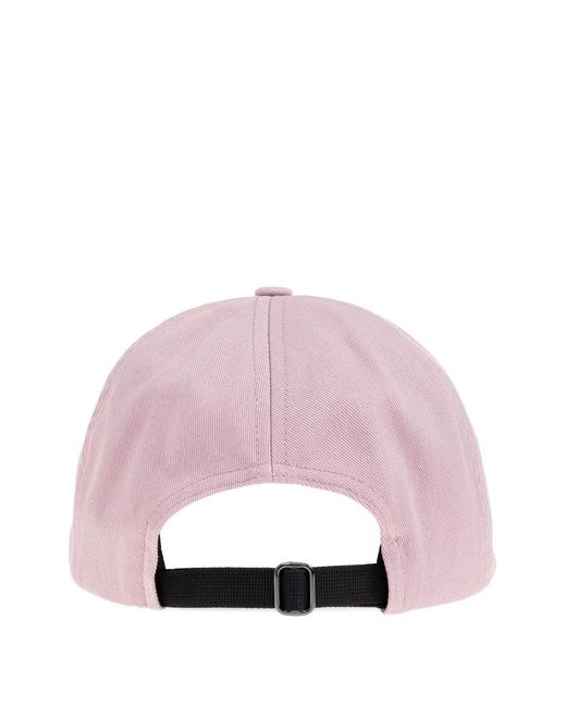 Moncler Pink Logo-Patch Cotton Cap