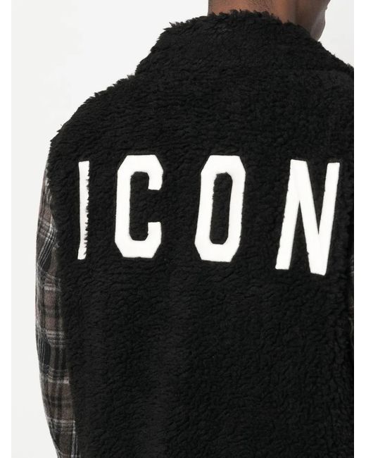 DSquared² Icon Bomber Jacket in het Black voor heren