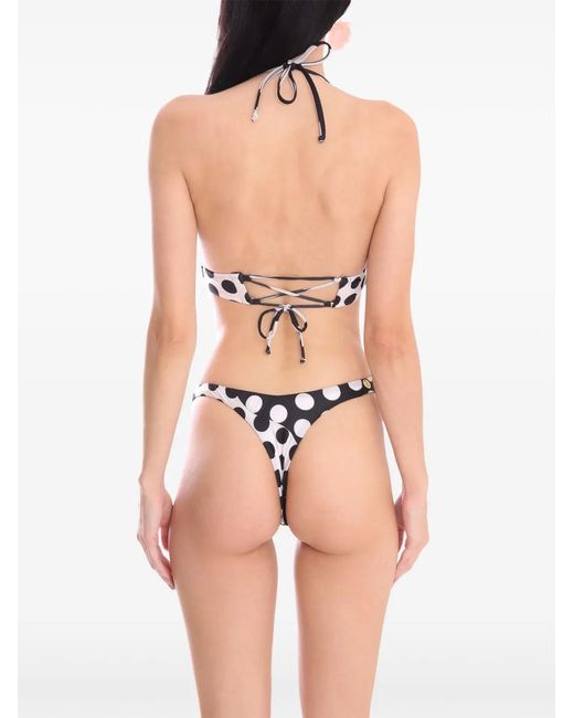 Amir Slama White X Jade Picon Polka-Dot Bikini
