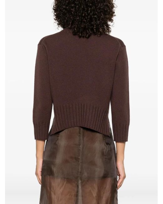 Loulou de Saison Brown Mora Lds Cashmere Sweater