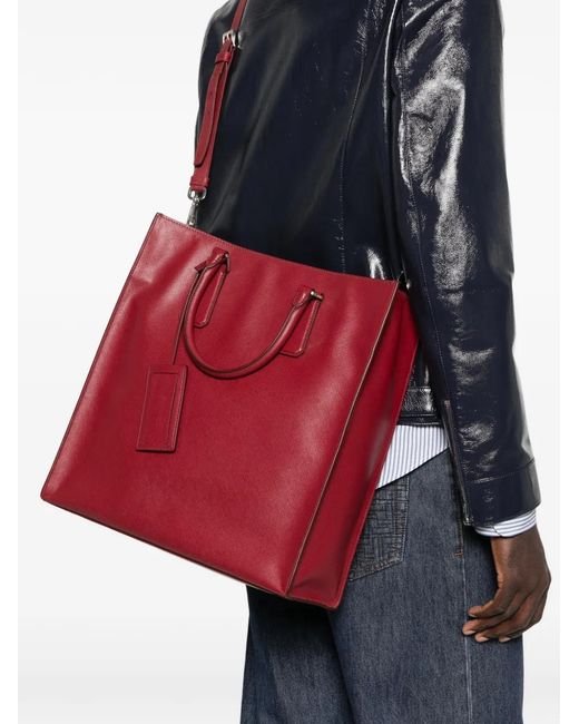 Prada Red Adjustable-Strap Tote Bag for men