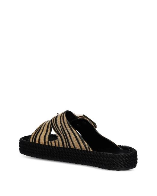Bohonomad Black Sydney Zebra-Print Buckle-Fastening Espadrilles