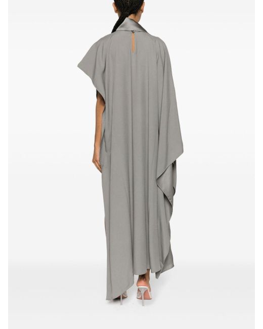 ‎Taller Marmo Gray California Asymmetric Crepe Dress