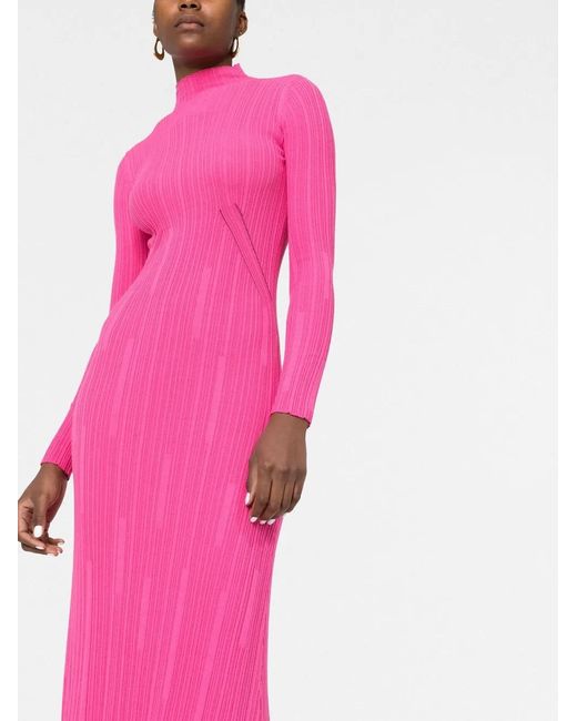 Jacquemus Pink Lenzuolo Pleated Long Dress
