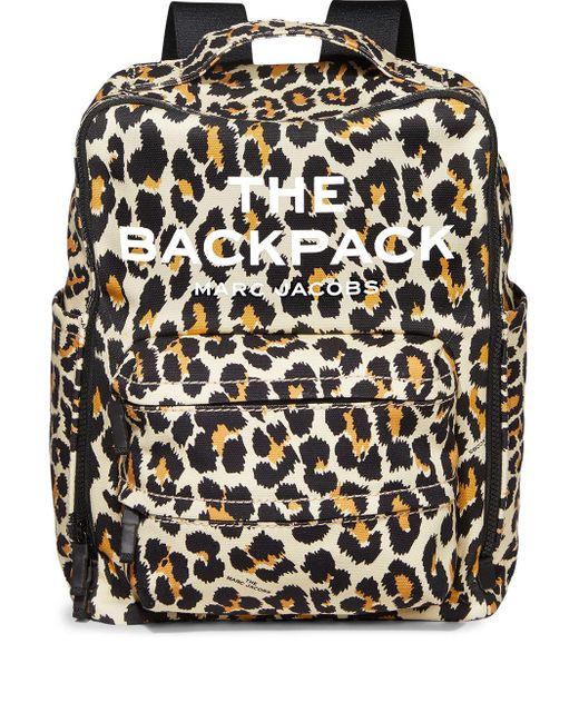 Marc Jacobs Brown The Backpack Leopard Print Backpack