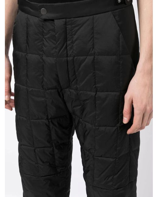 Ienki Ienki Black Quilted Two-Pocket Straight Trousers for men