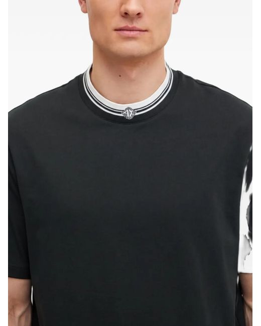 ARMANI EXCHANGE Black Logo-Detail T-Shirt for men