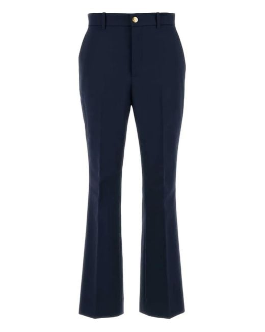 Gucci Blue Cotton Trousers
