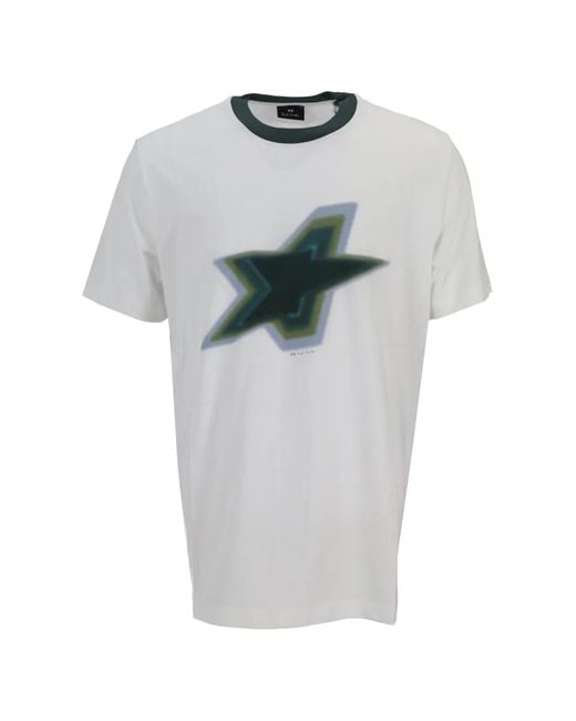Paul Smith Gray Star Print T-Shirt for men