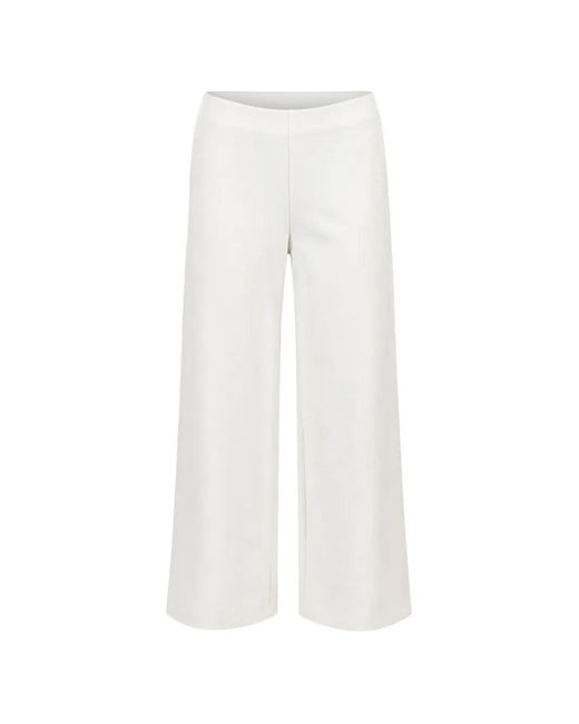 ODEEH White Wide-Leg Trousers