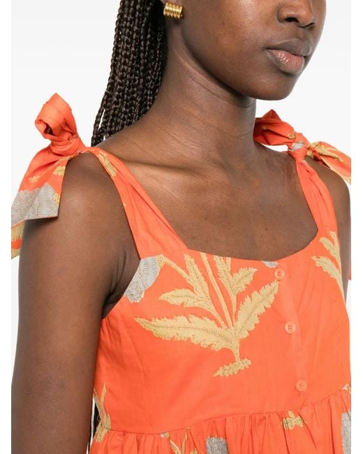 ELLEBLUE Orange Eloise Floral Mini Dress