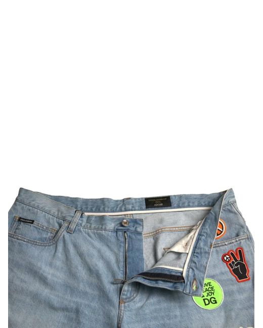 Short À Design Patchwork Dolce & Gabbana pour homme en coloris Blue
