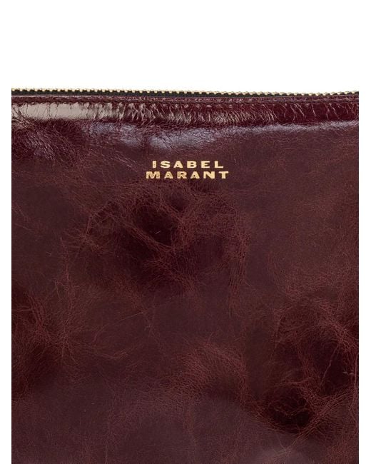 Isabel Marant Leren Clutch in het Purple