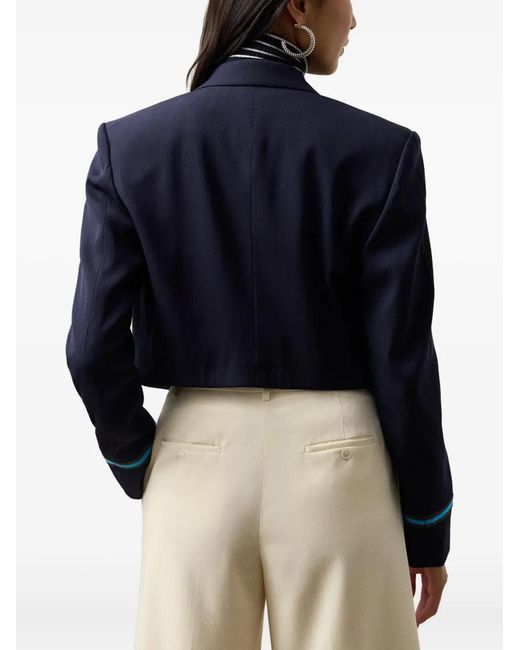 Ralph Lauren Blue Nell Cropped Blazer