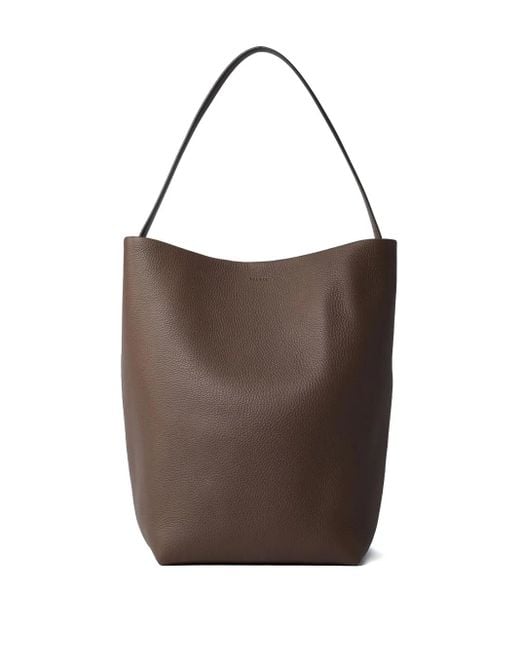 The Row Brown Large N/S Park Pebble-Grain Leather Tote Bag for men