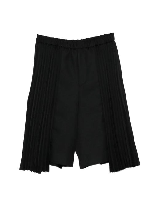 COMME DES GARÇON BLACK Black Pleated Shorts
