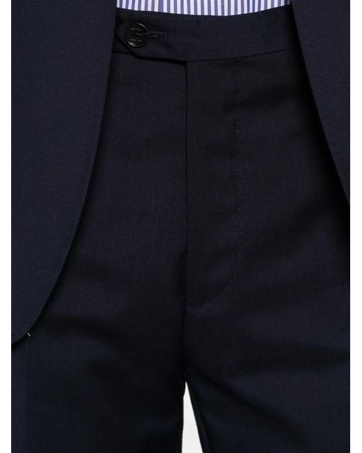 Etro Blue Single-Breasted Wool Suit for men