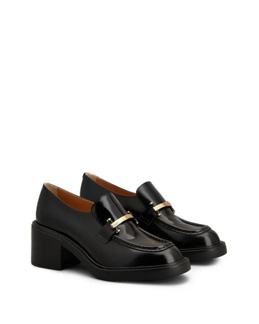 Tod's Black Leather Loafers