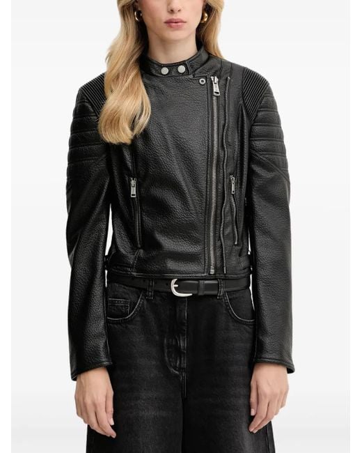 Guess Black Ribbed Zip Jacket
