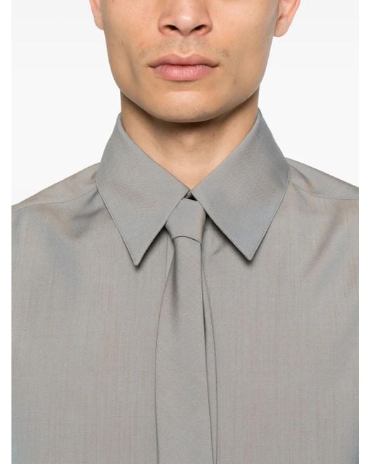 メンズ Jil Sander タイディテール シャツ Gray