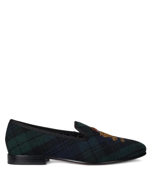 Polo Ralph Lauren Paxton Crest-Embroidered Loafers in Blue for Men