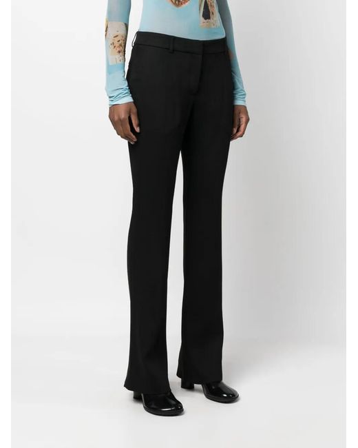 Acne Black Low-Rise Flared Trousers