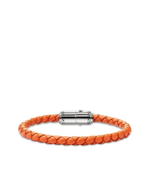 John Hardy Metallic Braided Leather Bracelet for men