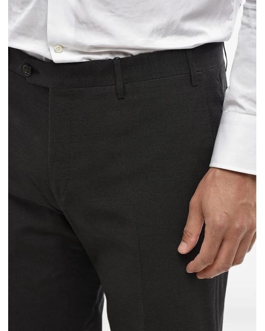 Corneliani Black Silk Four-Pocket Trousers for men