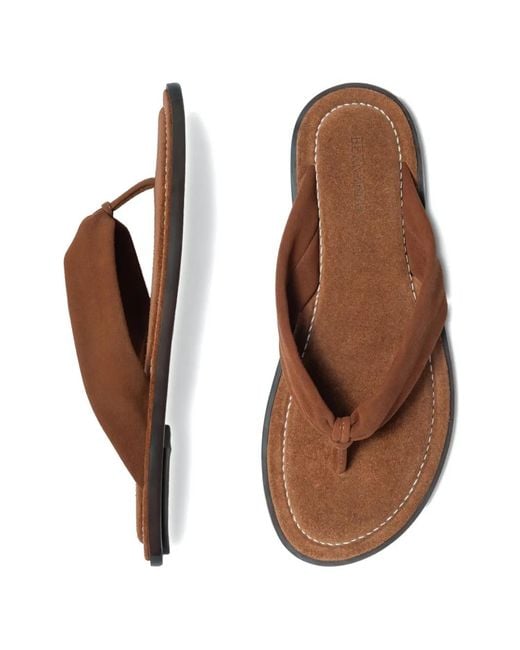 Bernardo Brown Knotted Leather Sandals
