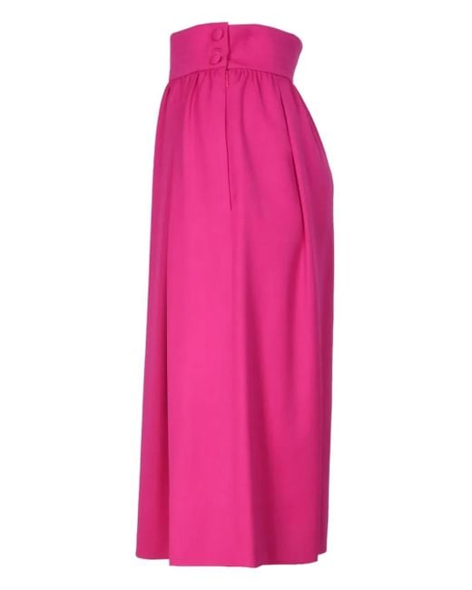Moschino Pink Flared Midi Skirt