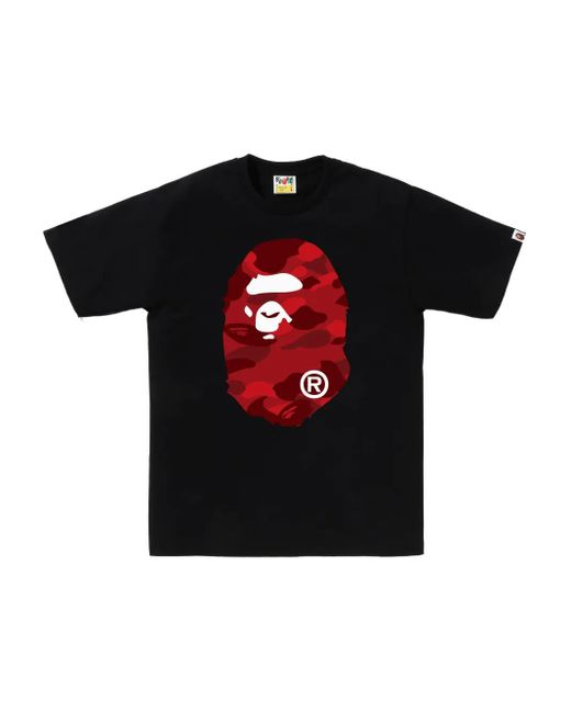 A Bathing Ape Black Camo Ape-Head T-Shirt for men