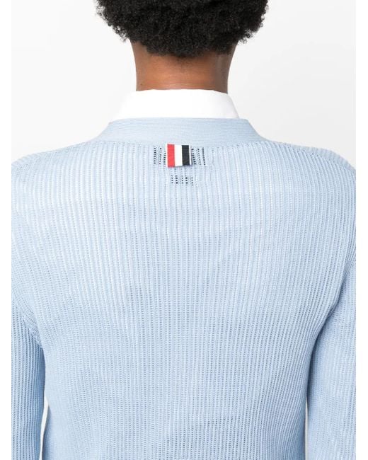 Thom Browne Gebreid Vest in het Blue