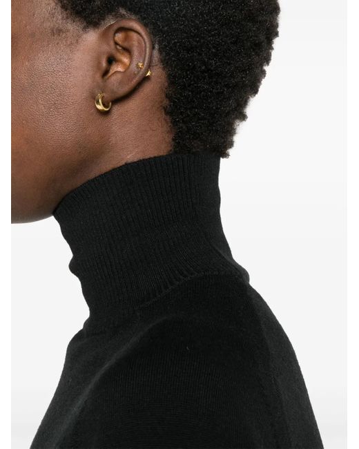 Sportmax Black Wool Turtle-Neck Sweater