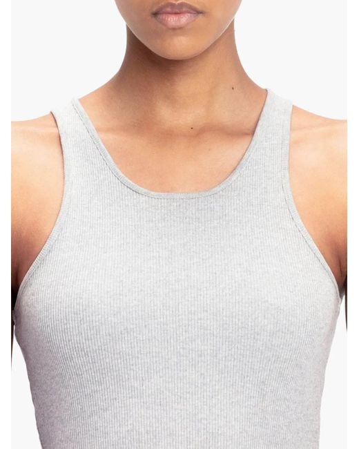 Victoria Beckham Blue High Leg-Cut Bodysuit
