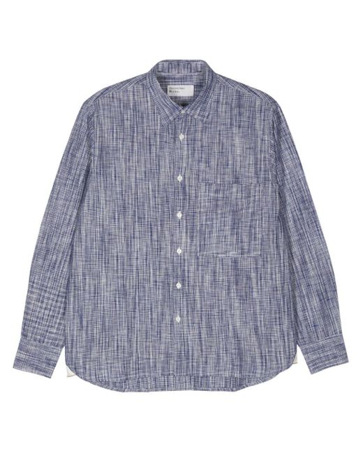 Universal Works Blue Ocean Ikat-pattern Cotton Shirt for men