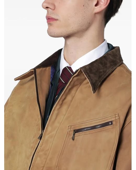 Needles Natural Contrast-Collar Jacket for men