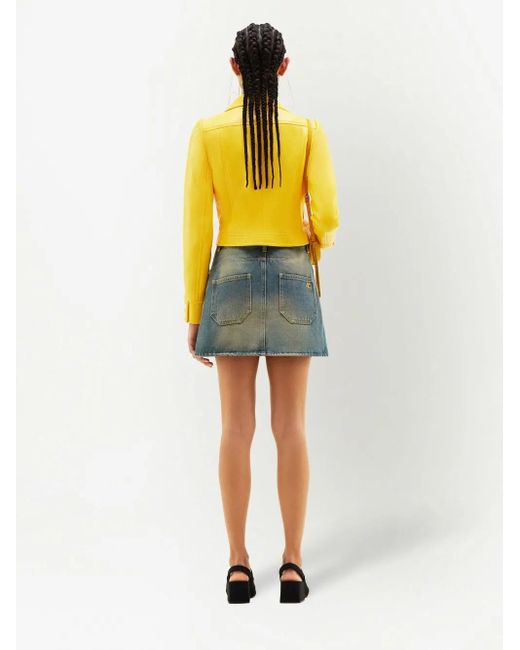 Courreges Yellow Zip-Up Vinyl Jacket