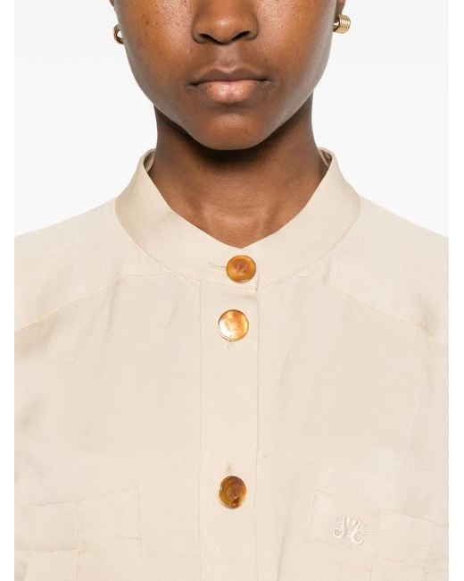 Blazé Milano White Donzi Berber Belted Midi Dress