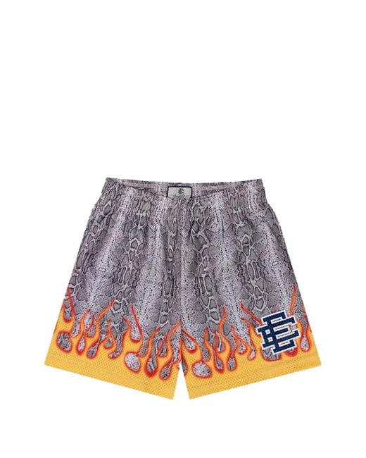 Eric Emanuel Gray Ee Basic Snake-Print Shorts for men