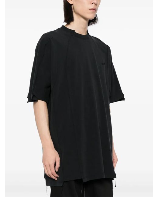 Vetements Black Embroidered Cotton T-Shirt