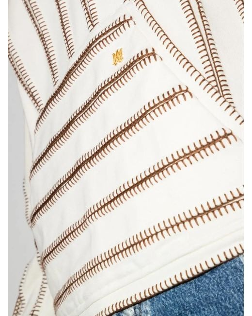 Amiri Natural Contrast-Stitch Sweatshirt for men