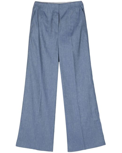 Pantalones anchos de talle alto Boss de color Blue