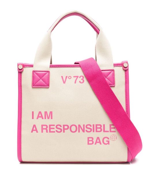 Bolso shopper Responsibility Bis V73 de color Pink
