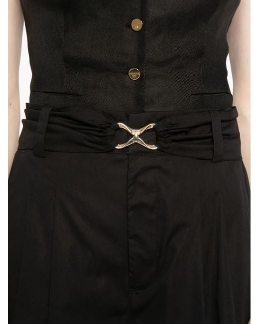 Twinset Black Wide-Leg Trousers