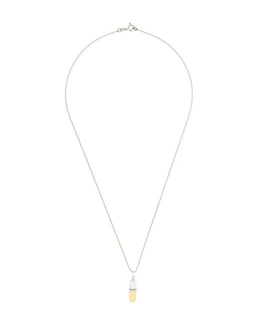 True Rocks White Small Pill Pendant Necklace for men
