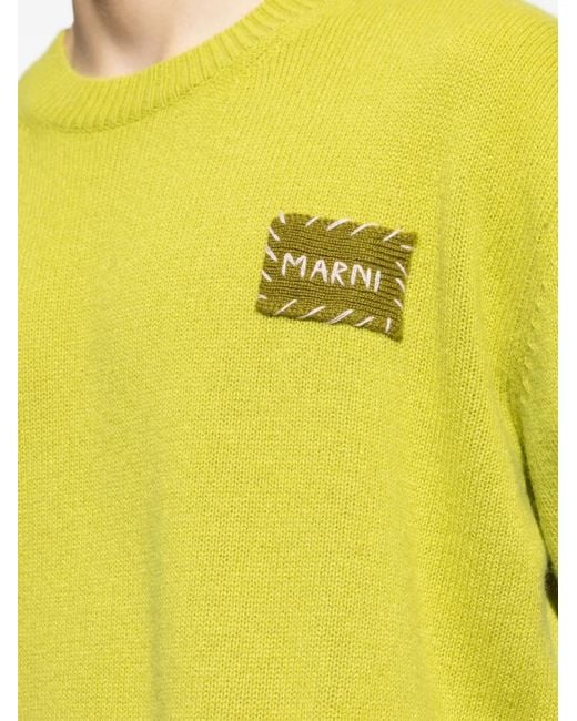 Pull À Patch Logo Marni pour homme en coloris Yellow